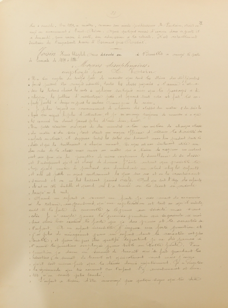 Manuscrit original de Martin Eugène Legrand, feuillet 28/36